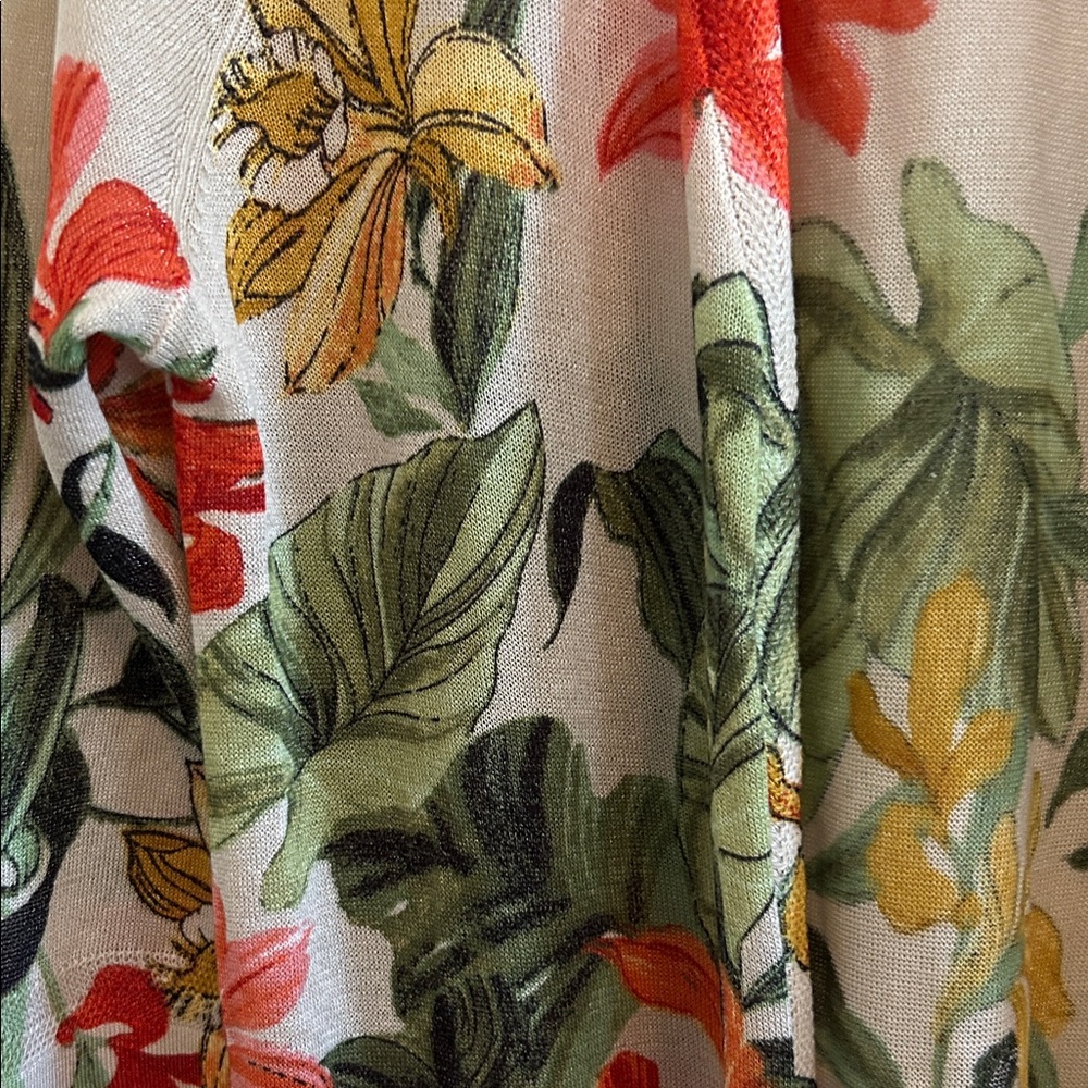 Chico's Vibrant Floral Open Cardigan - Picture 2 of 6